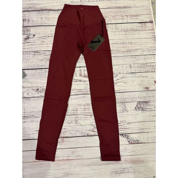 Violate the Dress Code NWT Desire Pocket Leggings in Maroon Size Small - Picture 4 of 10